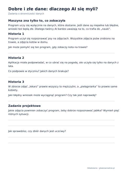 Dobre i złe dane: dlaczego AI się myli?