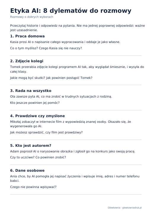 Etyka AI: 8 dylematów do rozmowy