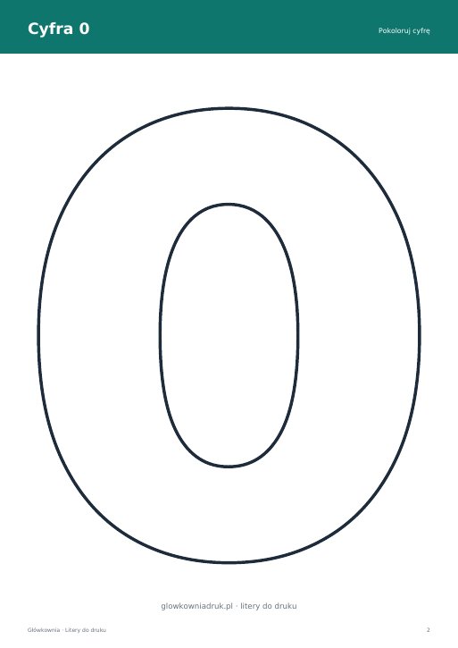Cyfry konturowe 0–9