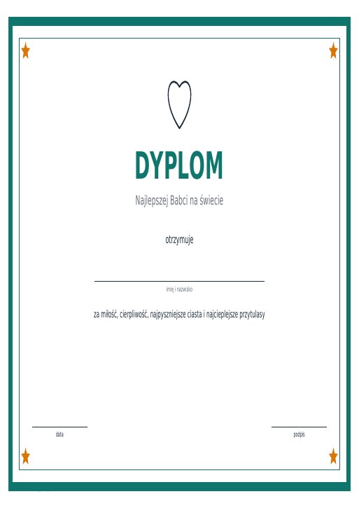 Dyplomy dla Babci i Dziadka