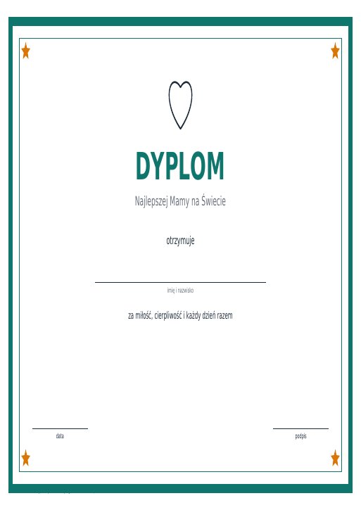 Dyplomy dla mamy na Dzień Matki