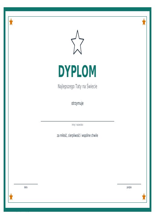 Dyplomy dla taty na Dzień Ojca