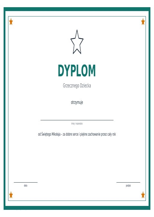 Dyplomy mikołajkowe