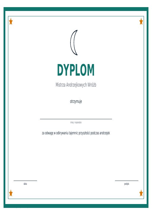 Dyplomy na andrzejki