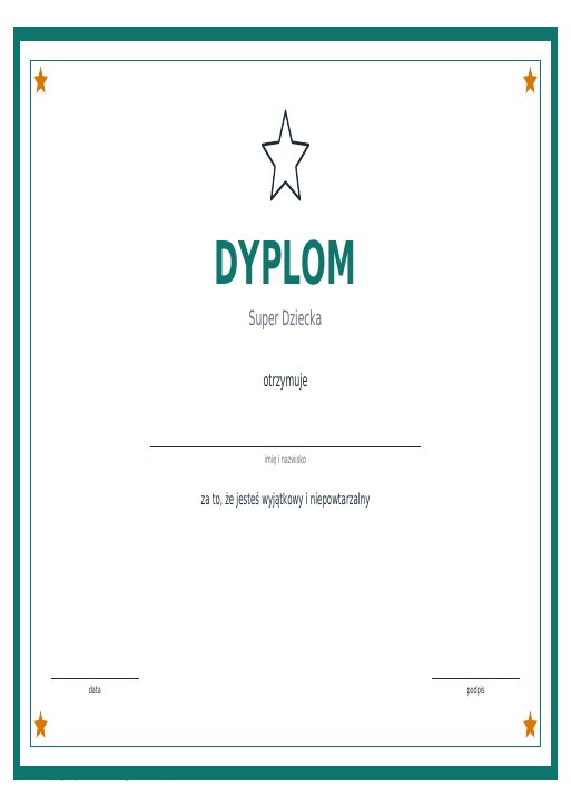 Dyplomy na Dzień Dziecka