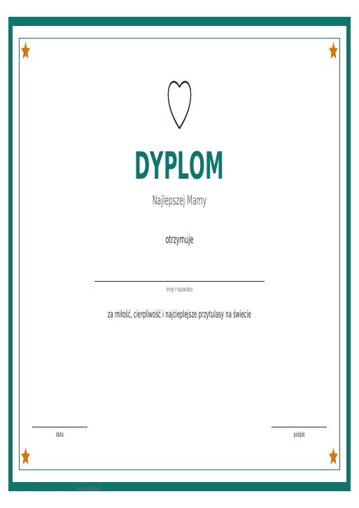 Dyplomy na Dzień Kobiet