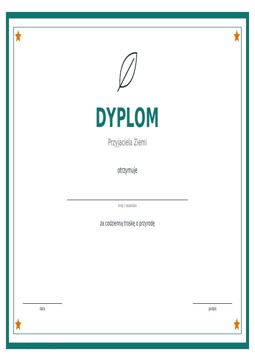 Dyplomy na Dzień Ziemi