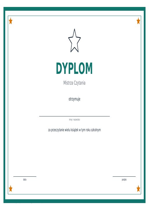 Dyplomy na zakończenie roku szkolnego