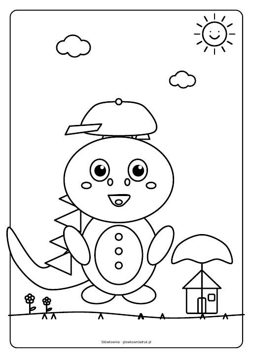 Kolorowanki: Dinozaury do druku, zestaw 8