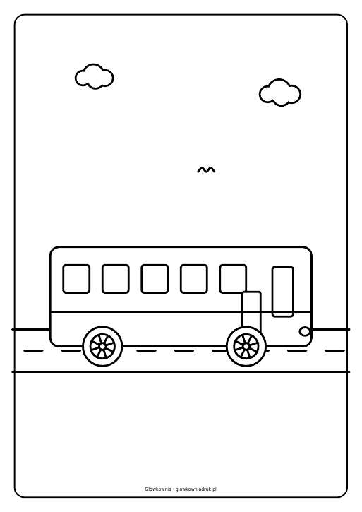 Kolorowanki: Autobusy do druku, zestaw 3