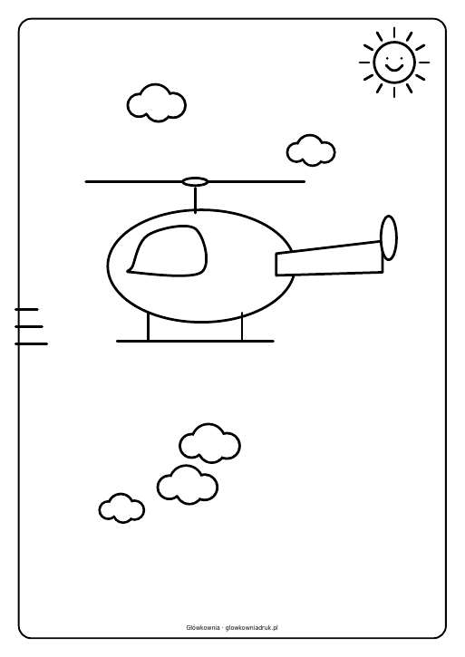 Kolorowanki: Helikoptery do druku, zestaw 1