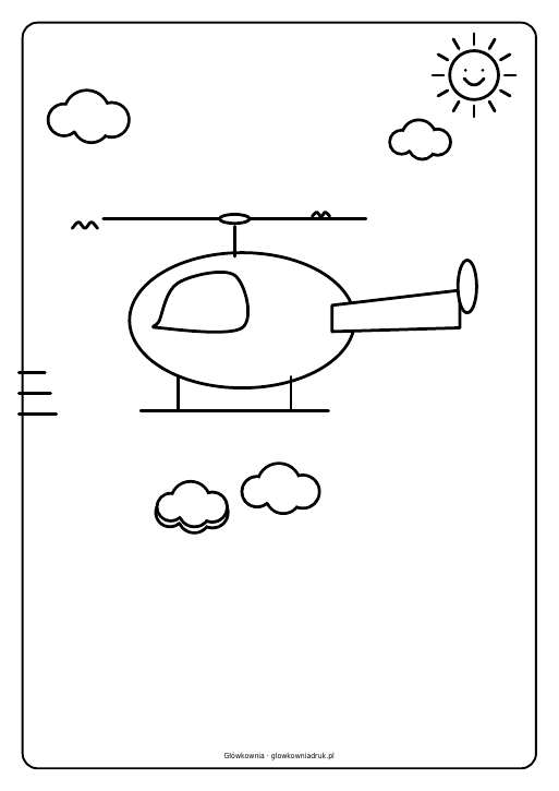Kolorowanki: Helikoptery do druku, zestaw 4