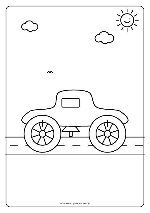 Kolorowanki: Monster trucki do druku, zestaw 4