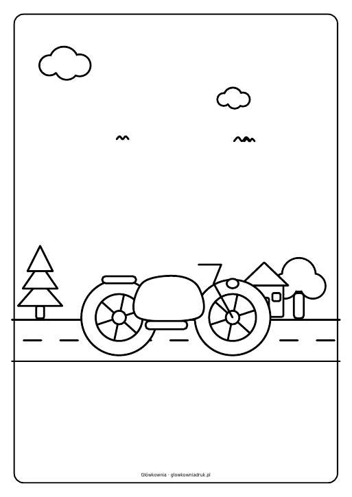 Kolorowanki: Motocykle do druku, zestaw 1