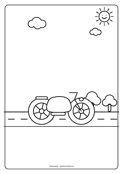 Kolorowanki: Motocykle do druku, zestaw 2