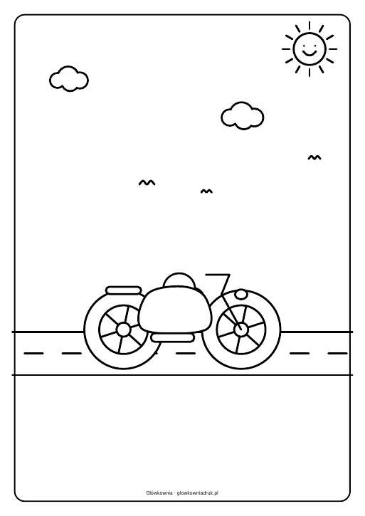 Kolorowanki: Motocykle do druku, zestaw 3