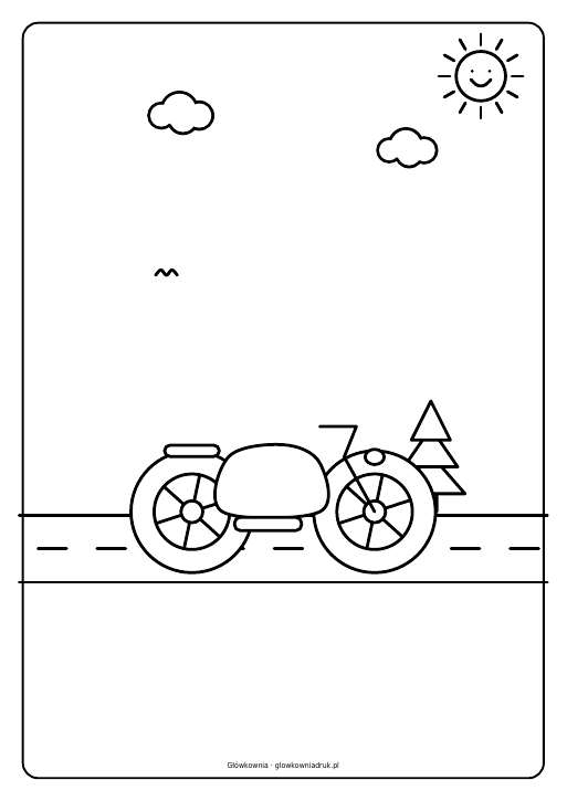 Kolorowanki: Motocykle do druku, zestaw 4
