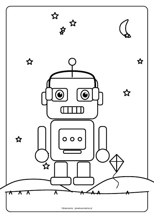 Kolorowanki: Roboty do druku, zestaw 1
