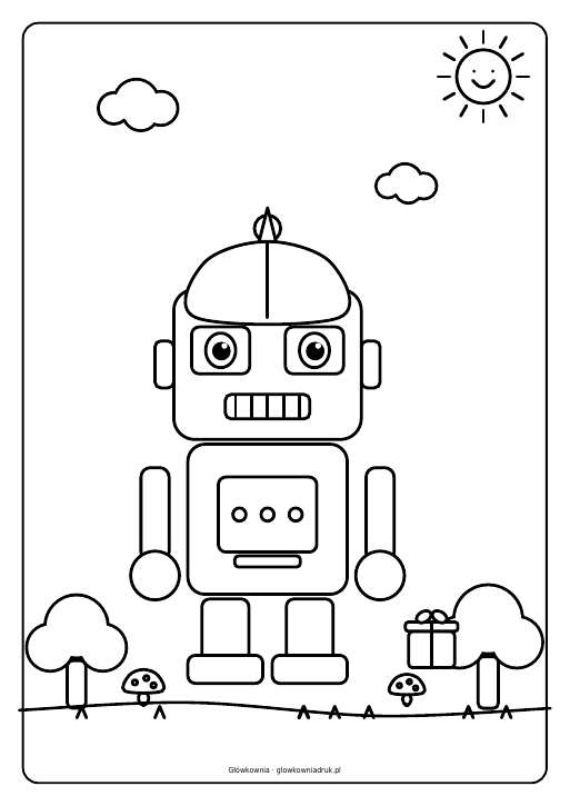 Kolorowanki: Roboty do druku, zestaw 2