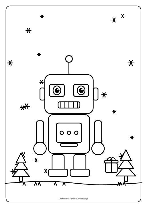 Kolorowanki: Roboty do druku, zestaw 3