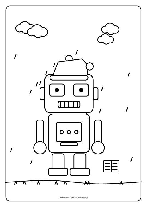Kolorowanki: Roboty do druku, zestaw 4