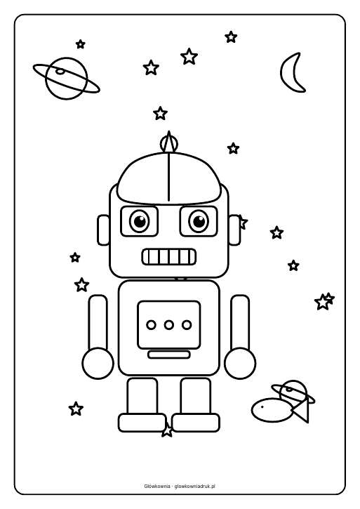 Kolorowanki: Roboty do druku, zestaw 5