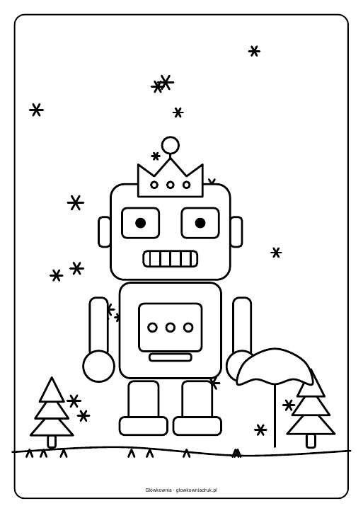 Kolorowanki: Roboty do druku, zestaw 8