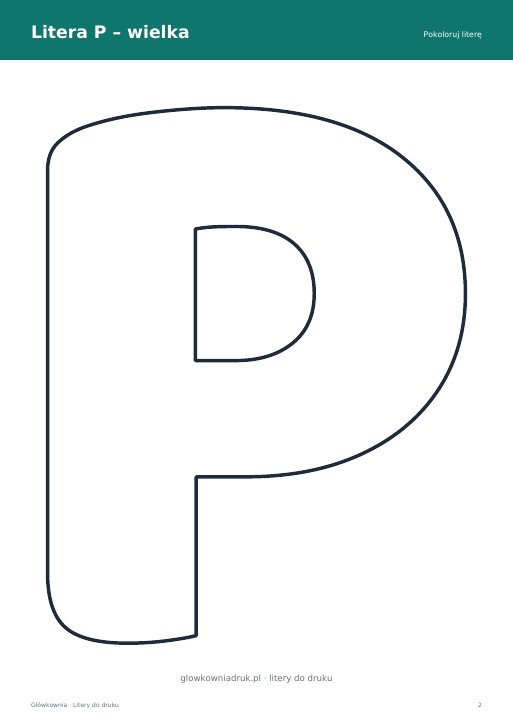 Podgląd: Litera P do druku