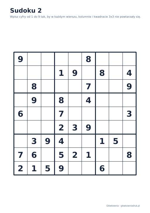 Sudoku duży druk (średnie) – zestaw 24