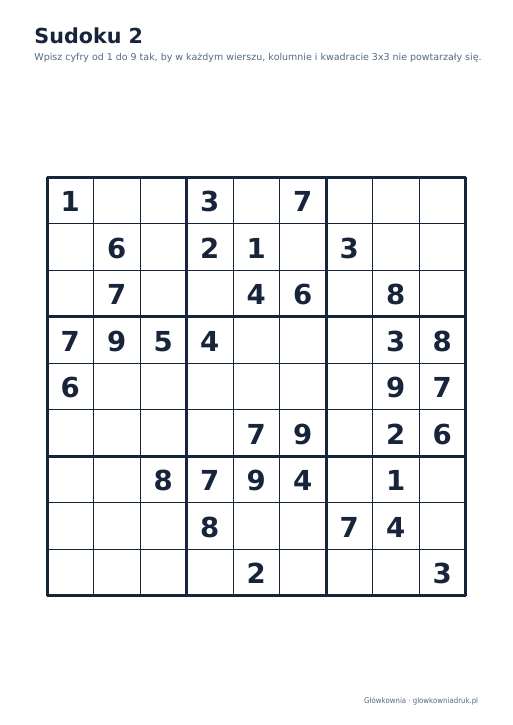 Sudoku duży druk (średnie) – zestaw 4