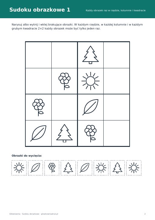Sudoku obrazkowe na Dzień Ziemi