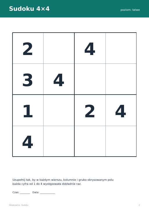 Sudoku do druku, zestaw 35