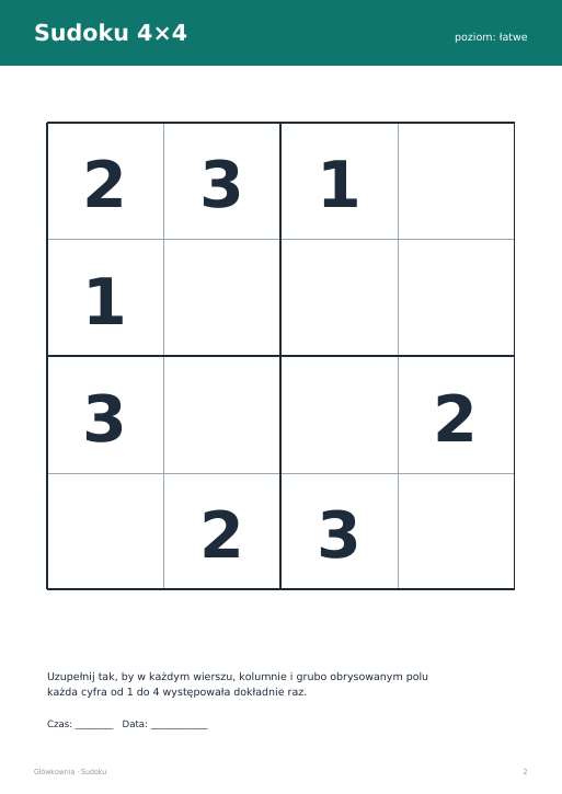 Sudoku do druku, zestaw 38