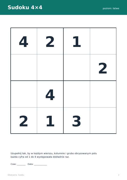 Sudoku do druku, zestaw 44