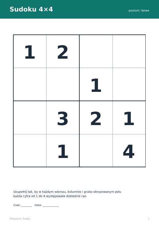 Sudoku do druku, zestaw 49