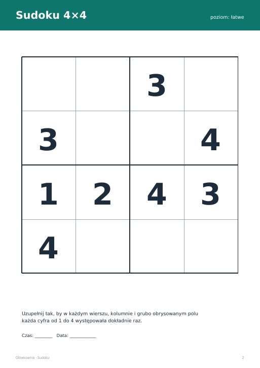 Sudoku do druku, zestaw 56