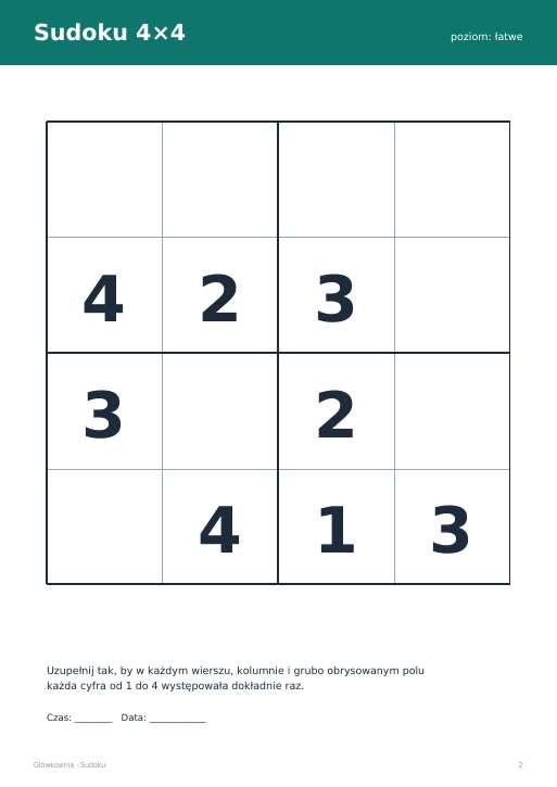 Sudoku do druku, zestaw 59