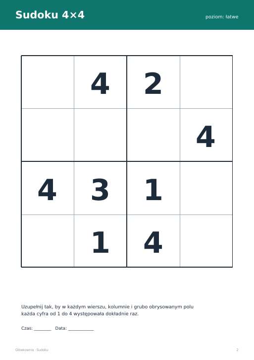 Sudoku do druku, zestaw 63