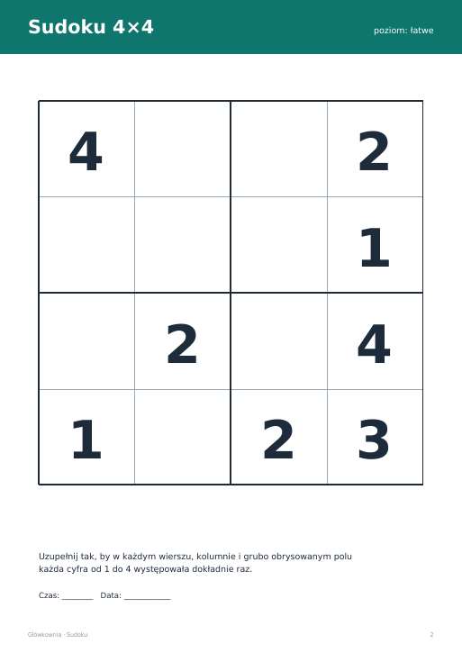 Sudoku do druku, zestaw 67