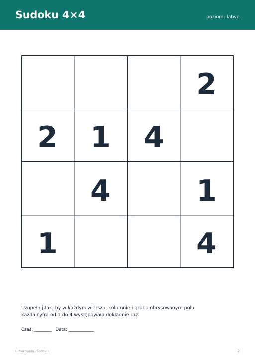Sudoku do druku, zestaw 91