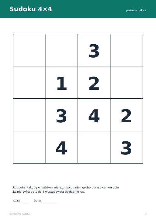 Sudoku do druku, zestaw 98