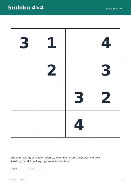 Sudoku do druku, zestaw 99