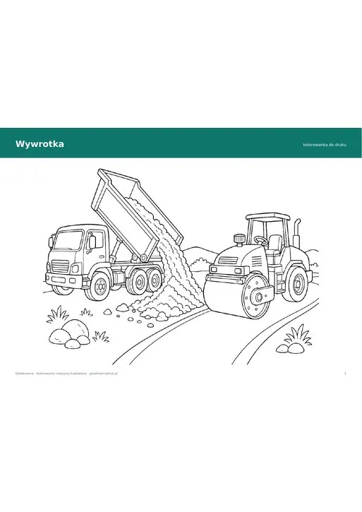 Kolorowanka wywrotka – ciężarówka