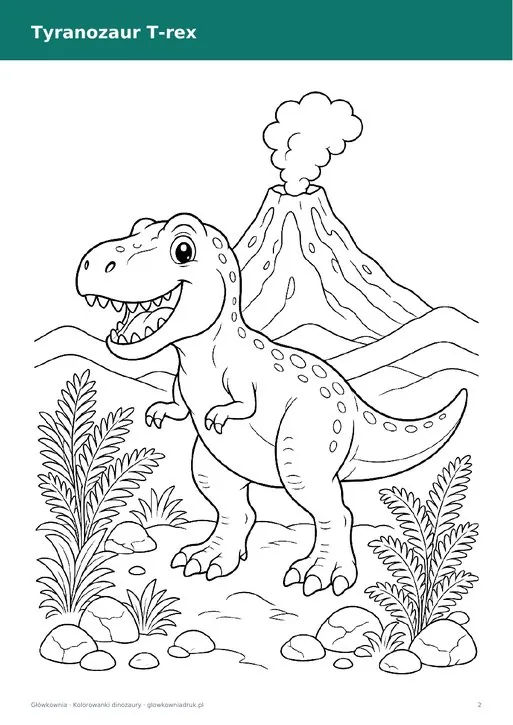 Kolorowanki dinozaury – zestaw 1: wielkie gady