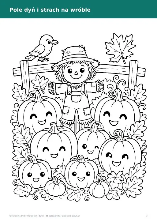 Kolorowanki na Halloween – dynie i nietoperze