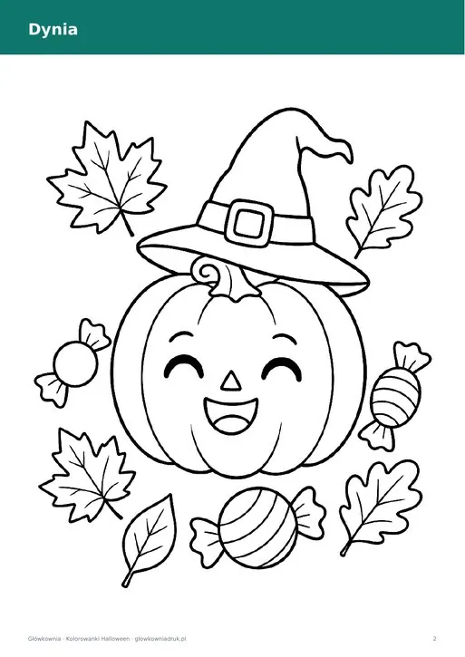 Kolorowanki Halloween – zestaw 6 obrazków