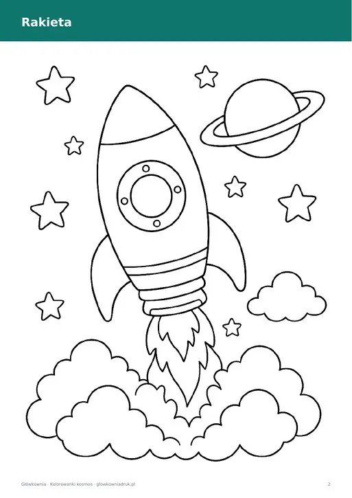 Kolorowanki kosmos – rakiety, planety, astronauci